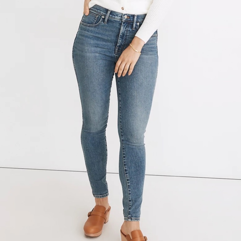 NWT Madewell 10” High Rise Skinny Jeans In Woodridge Wash Size 32